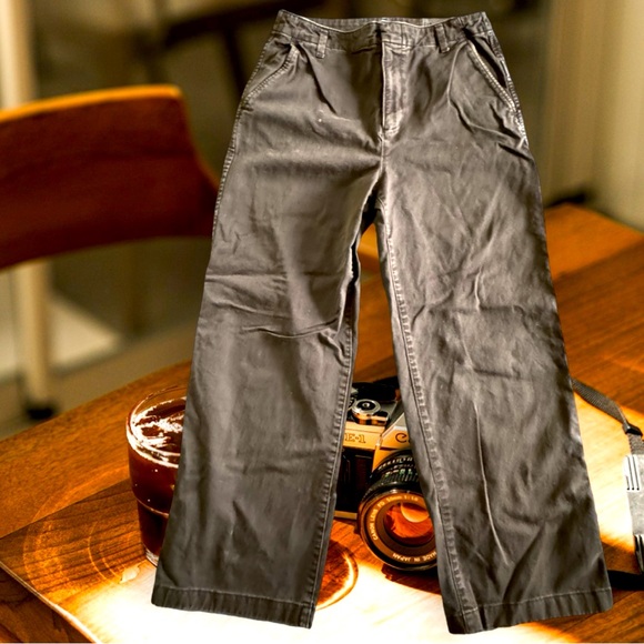 Gap Loose Khaki Faded Black Wide Leg SZ 8W - Picture 3 of 4